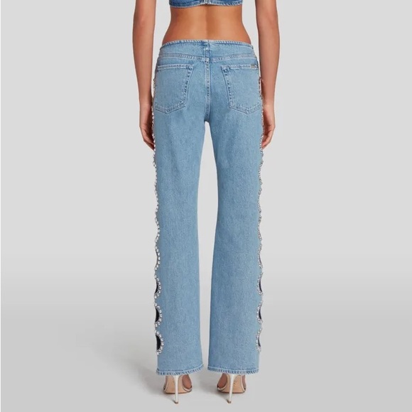 Seven For All Mankind Anna Dello Russo SLOUCHY BOOTCUT CRYSTALS JEANS - Picture 4 of 11